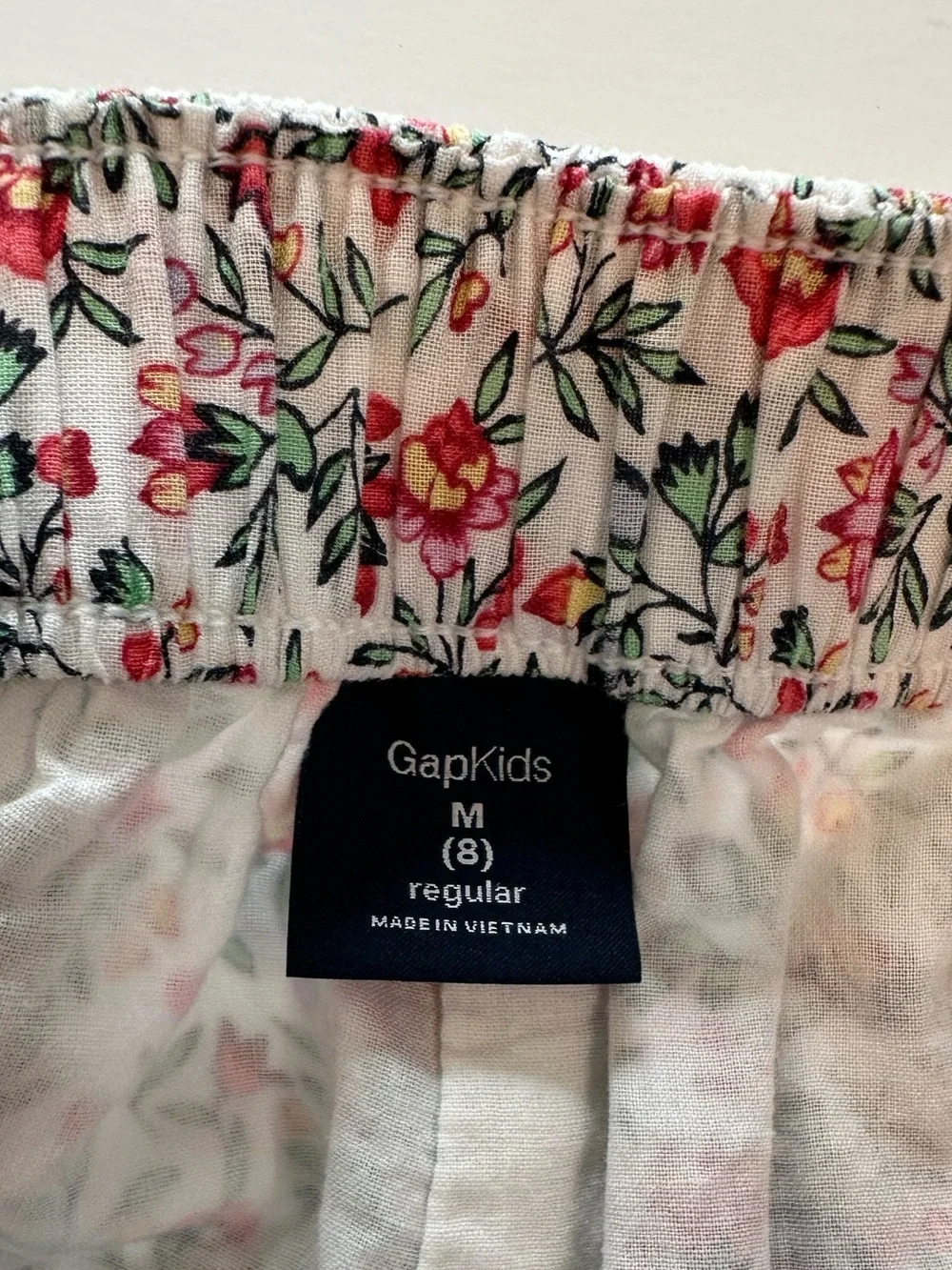 GAPKids Floral Shorts Elastic Waist Lined With Pockets Girls Size Medium 8